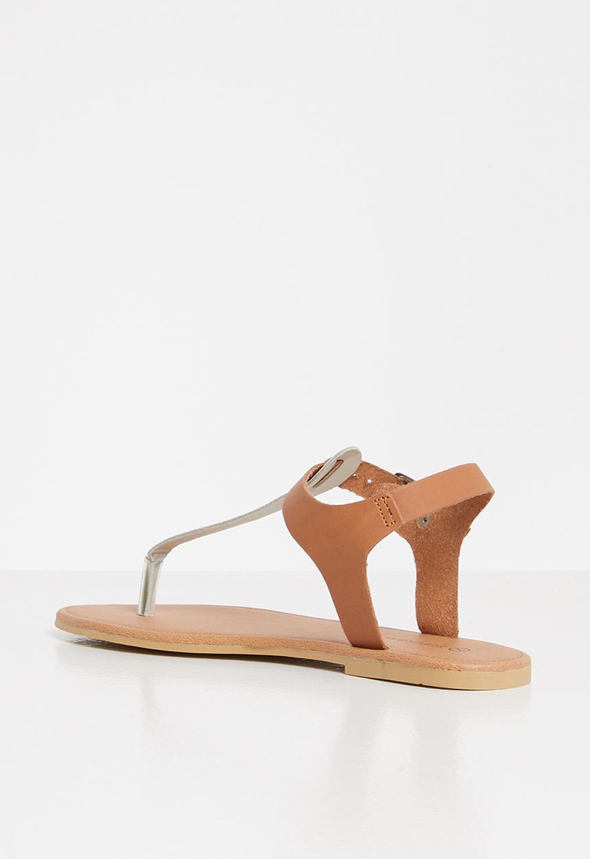 Superbalist - Ellie leather T-bar sandals - tan