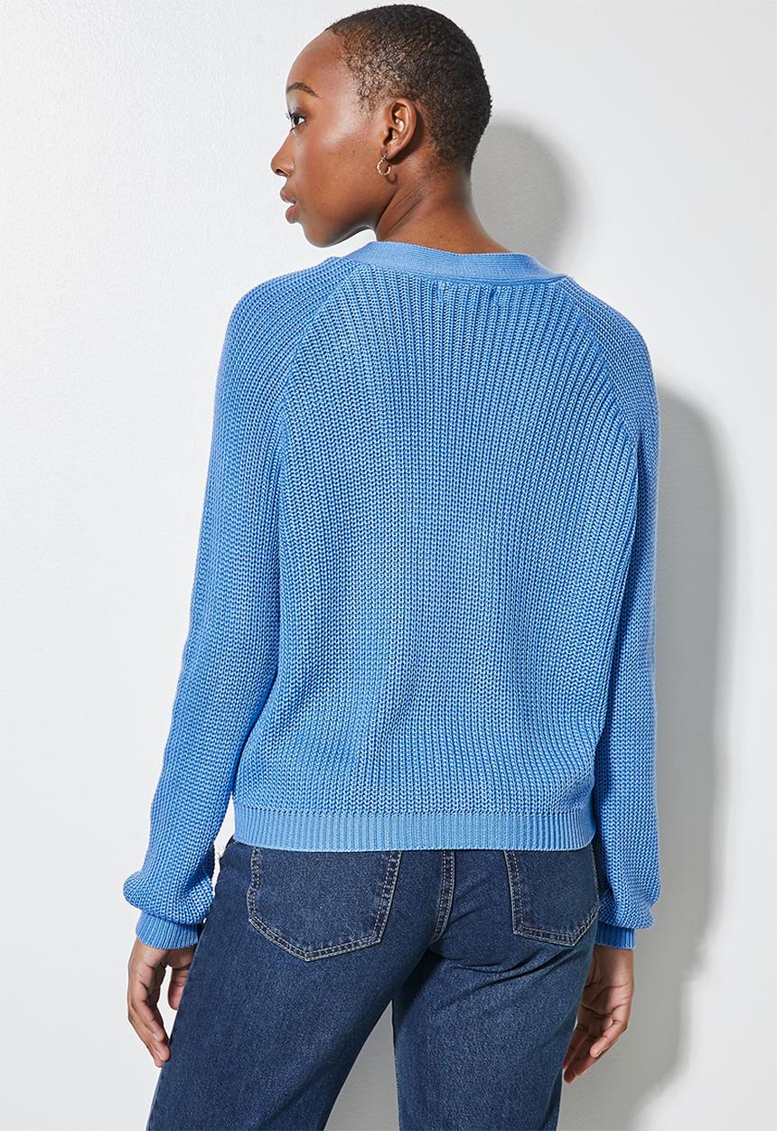 Superbalist - Knit crop cardigan - blue
