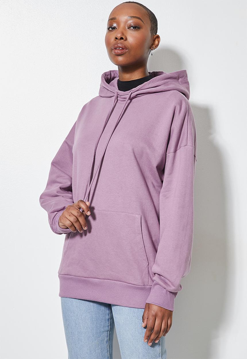 Superbalist - Longline hoodie - mauve