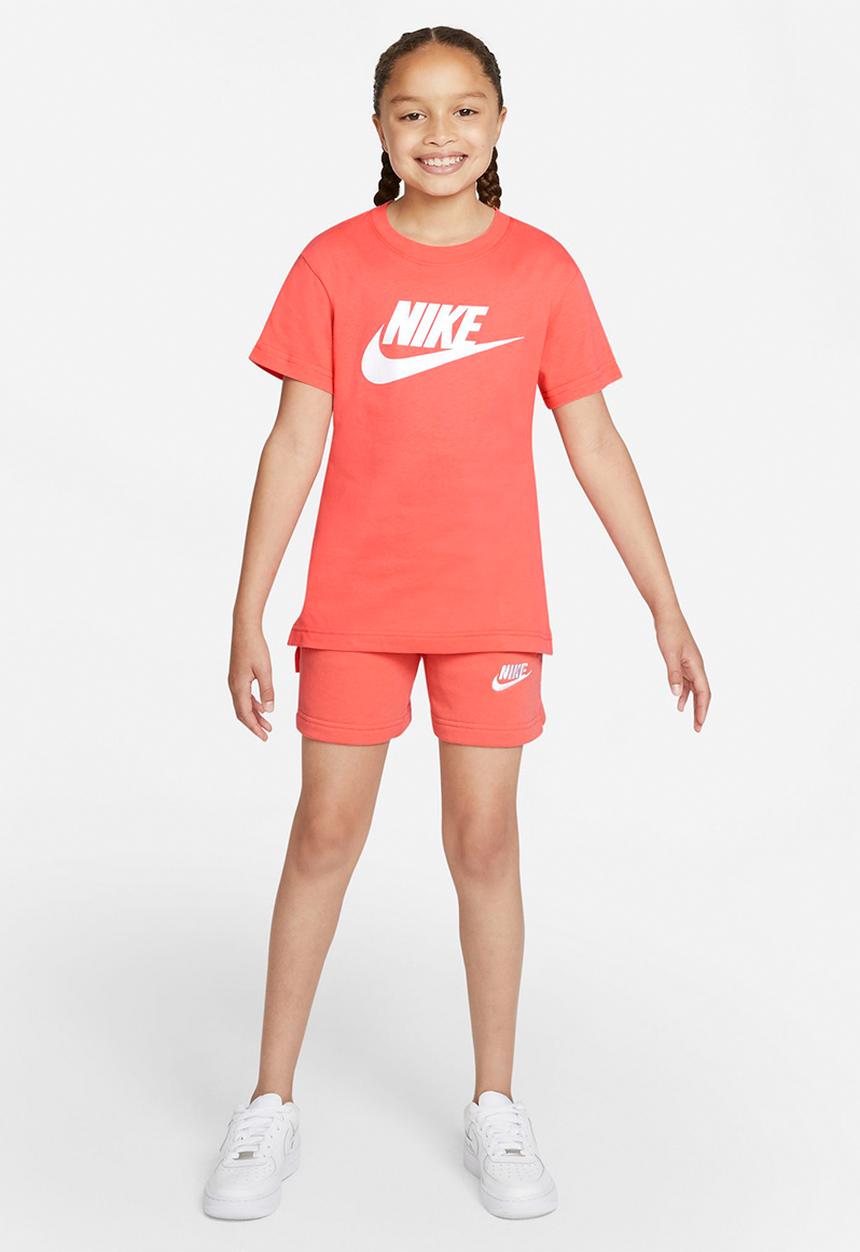 Nike - G nsw tee dptl basic futura - magic ember/white