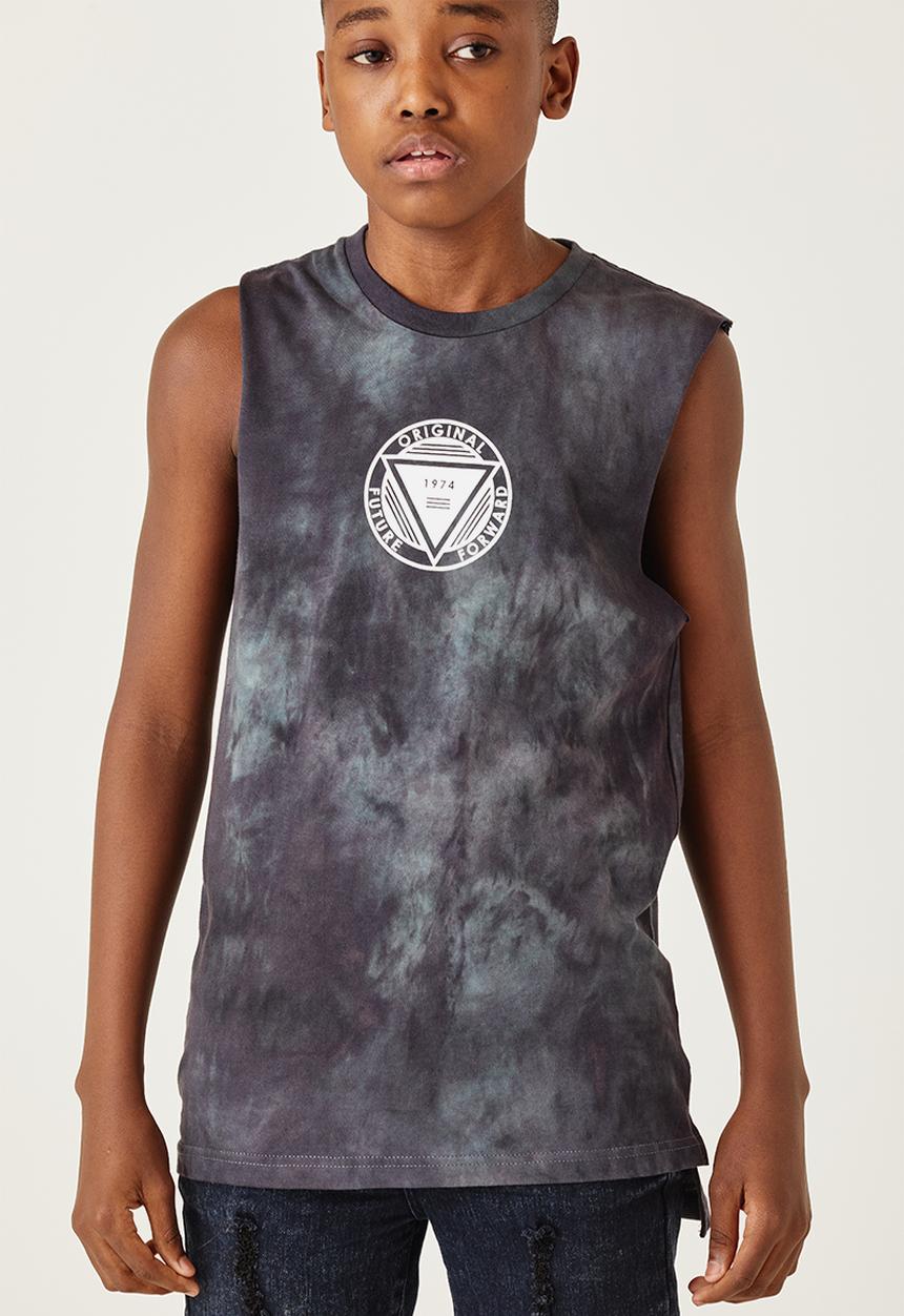 Flyersunion - Spectra dye muscle tee - navy spectra dye