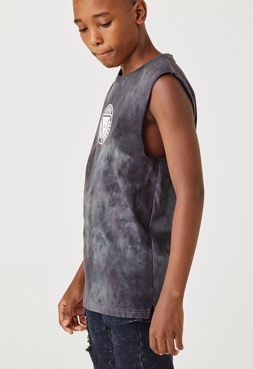 Flyersunion - Spectra dye muscle tee - navy spectra dye