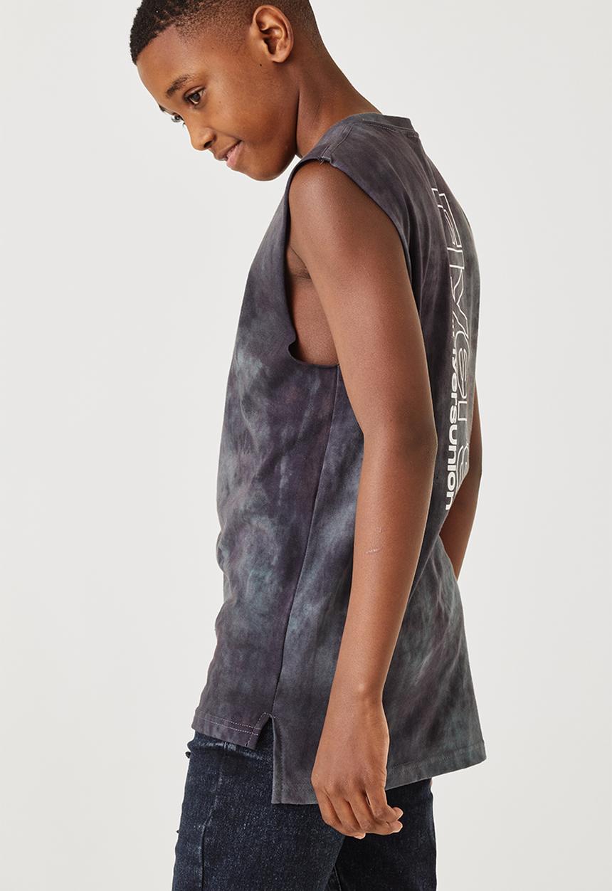 Flyersunion - Spectra dye muscle tee - navy spectra dye