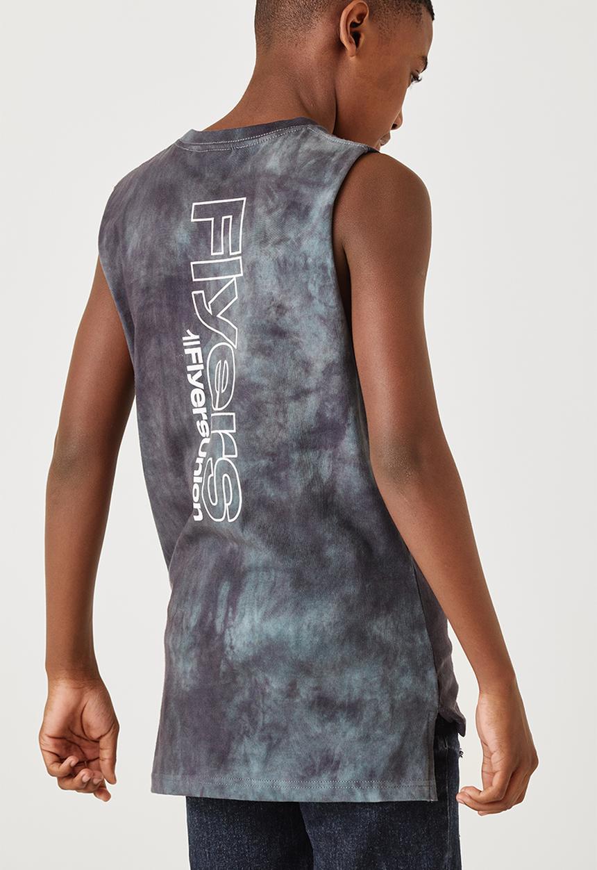 Flyersunion - Spectra dye muscle tee - navy spectra dye