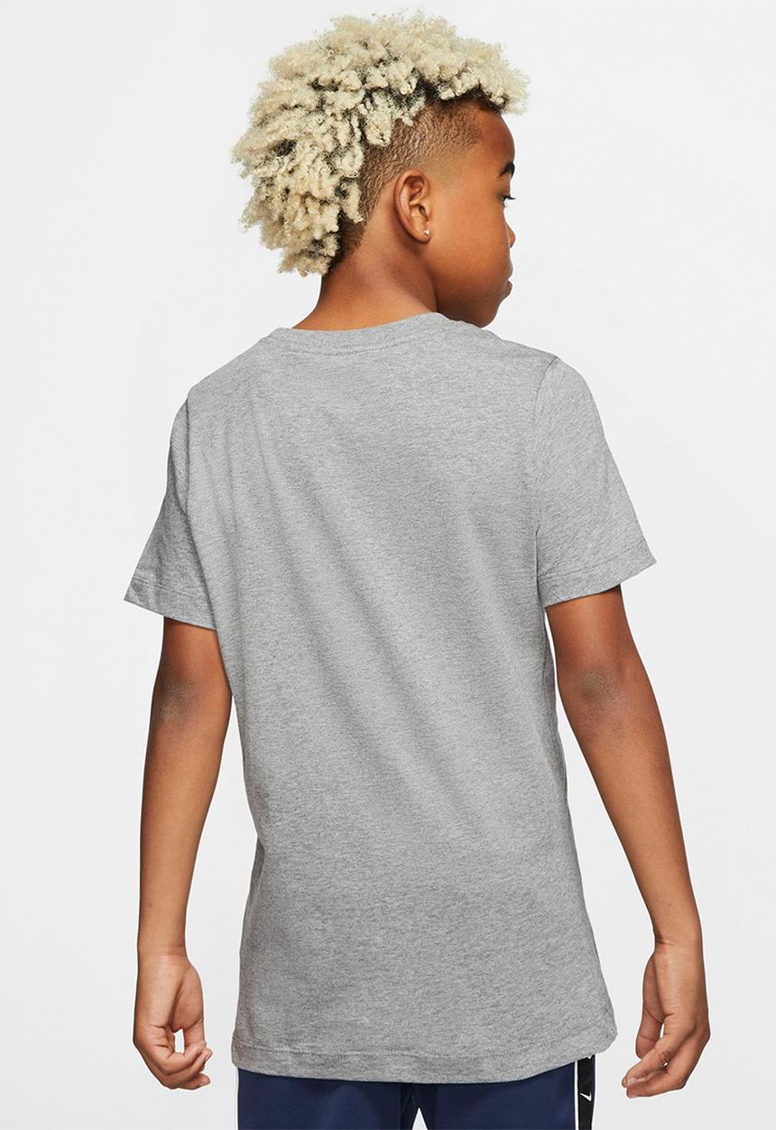 Nike - B nsw tee futura icon td - carbon heather/white