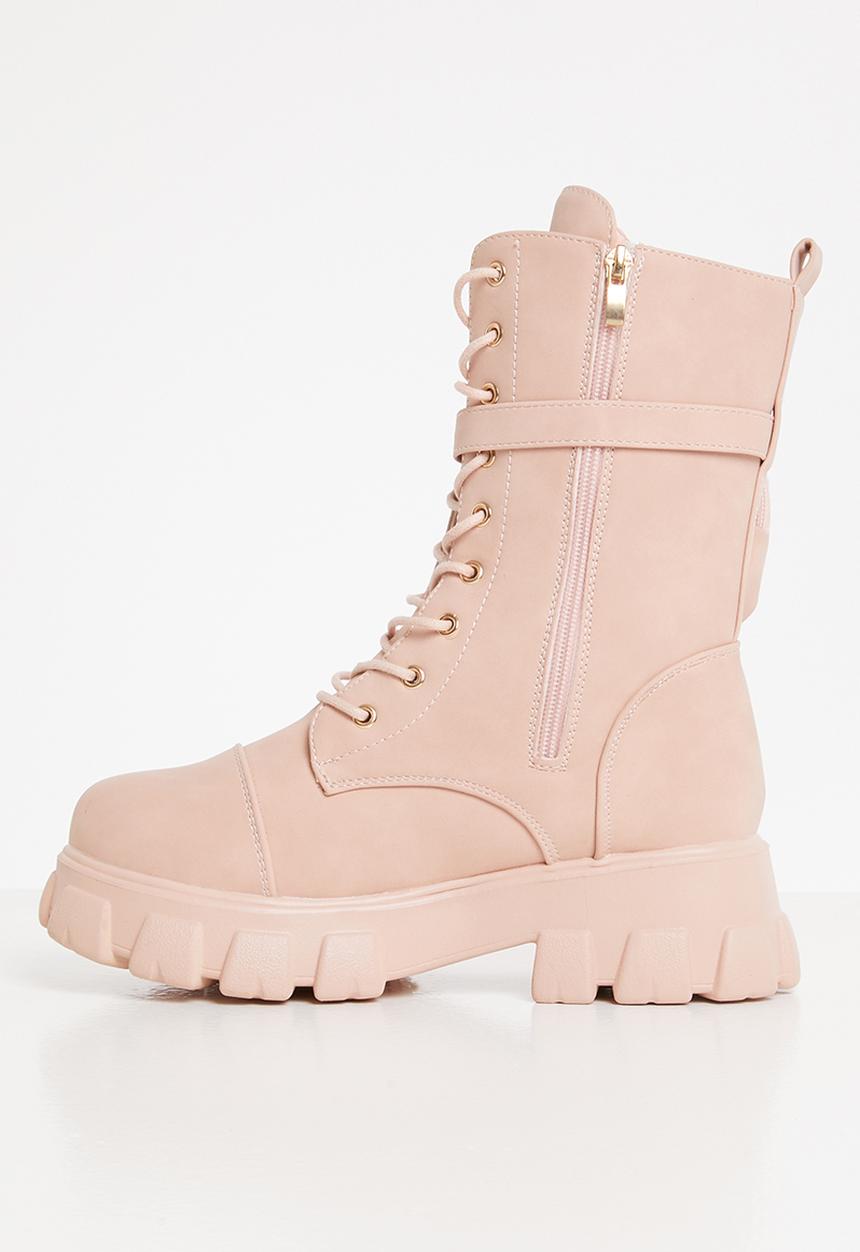 Seduction - Pocket pouch chunky boot - pink