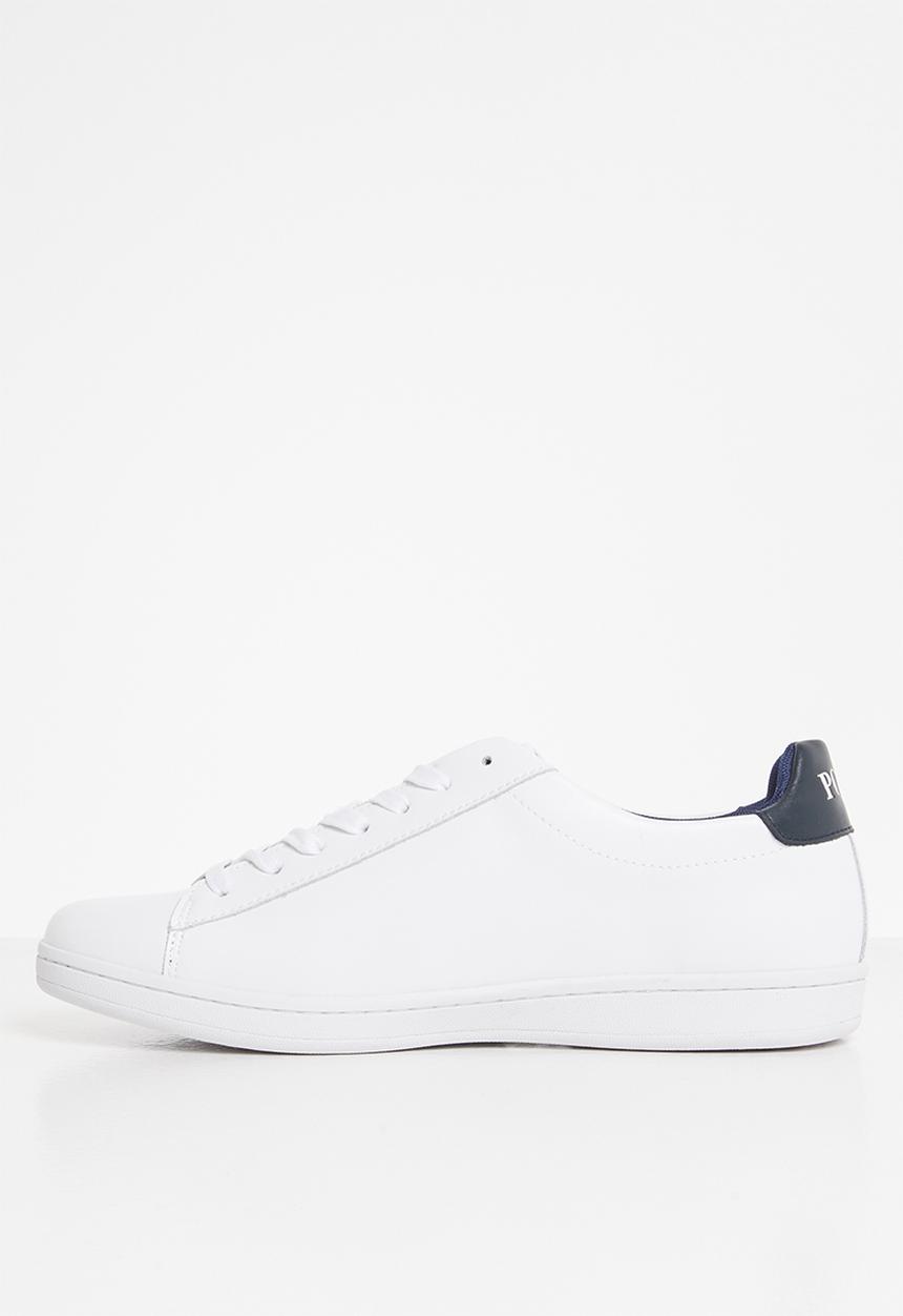 POLO - Hayden leather pony sneaker - white
