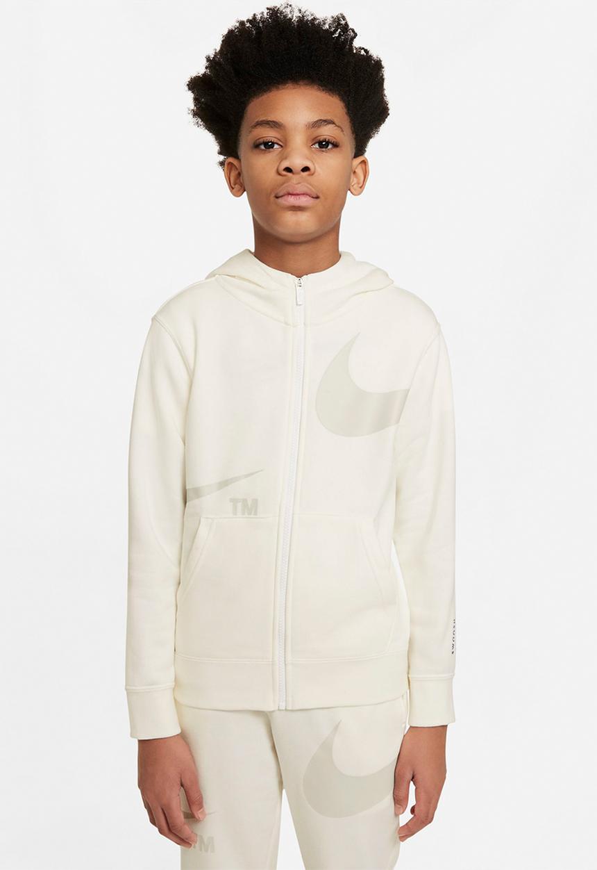 Nike - B nsw swoosh flc fz - sail/light bone