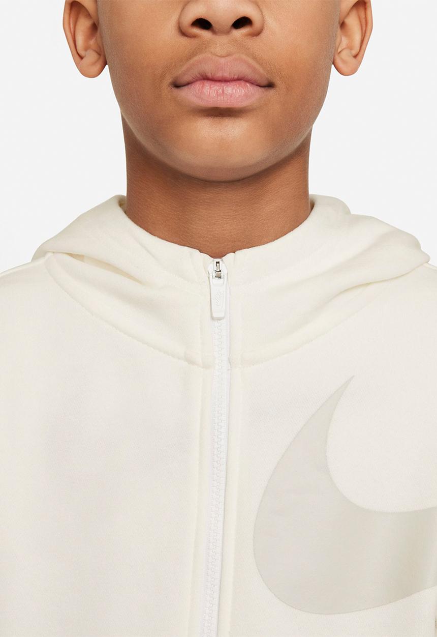Nike - B nsw swoosh flc fz - sail/light bone