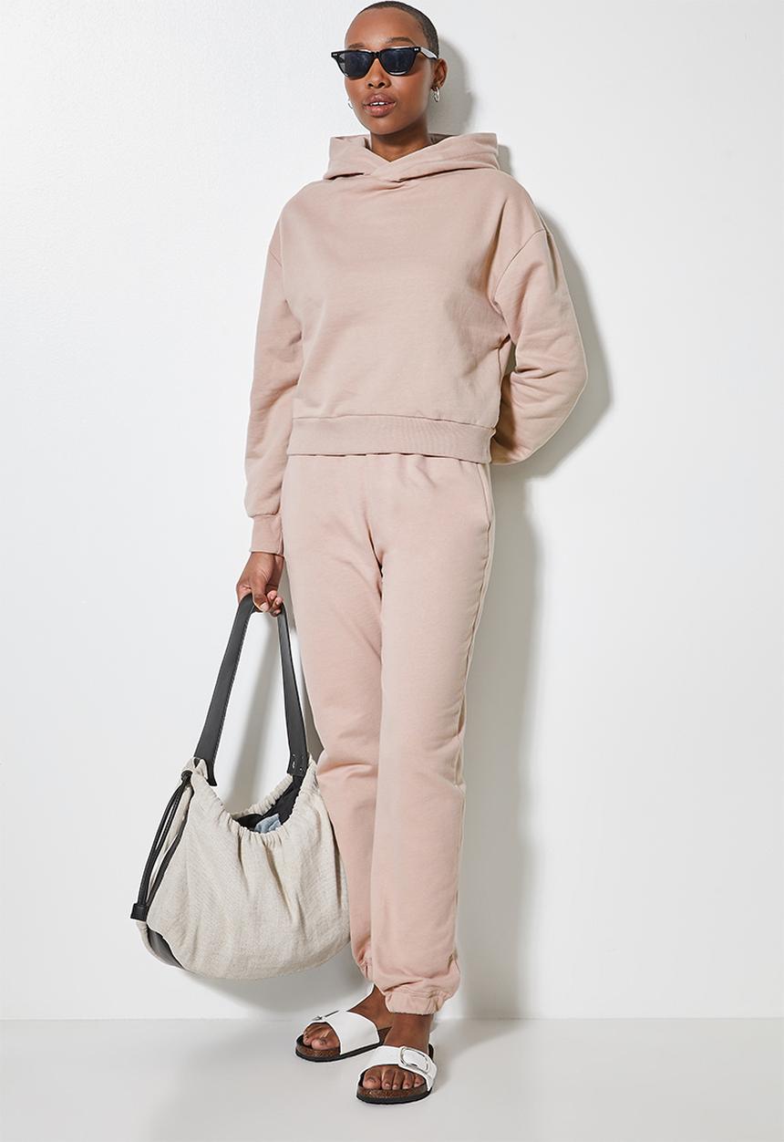 Superbalist - Crop hoodie - bark