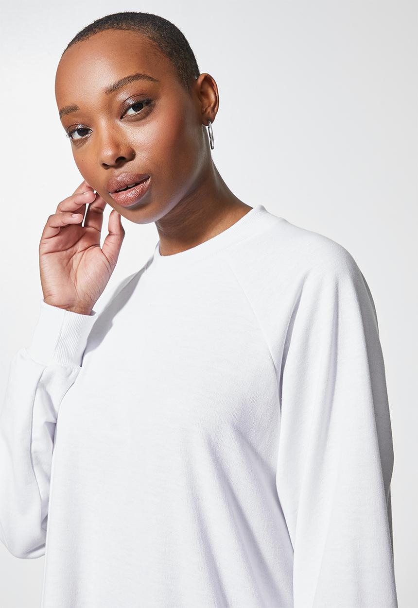 Superbalist - Oversized mini sweat dress -  white
