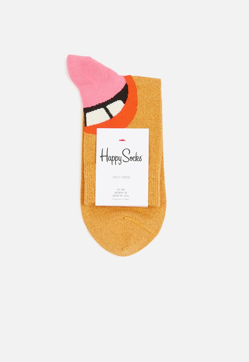 Happy Socks - Laugh half crew socks - orange