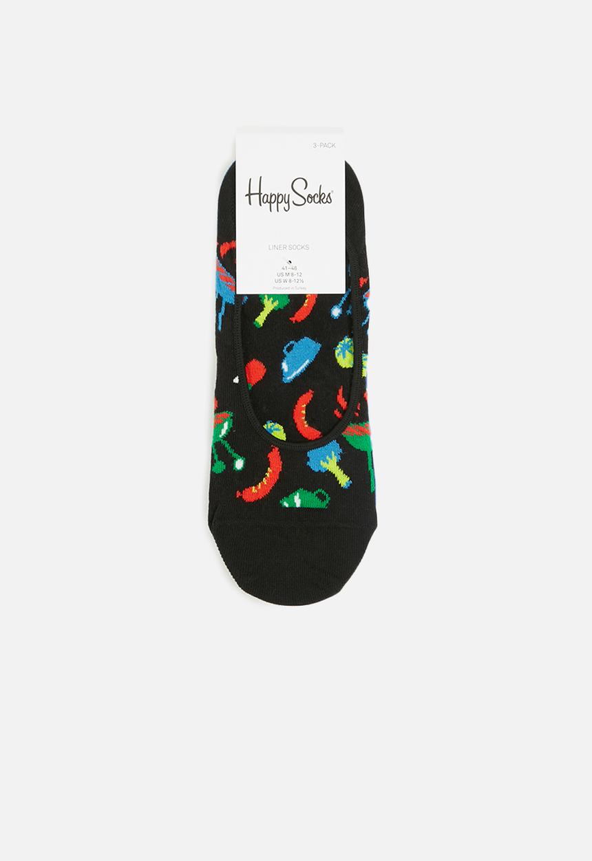 Happy Socks - 3-Pack barbeque liner socks - multi