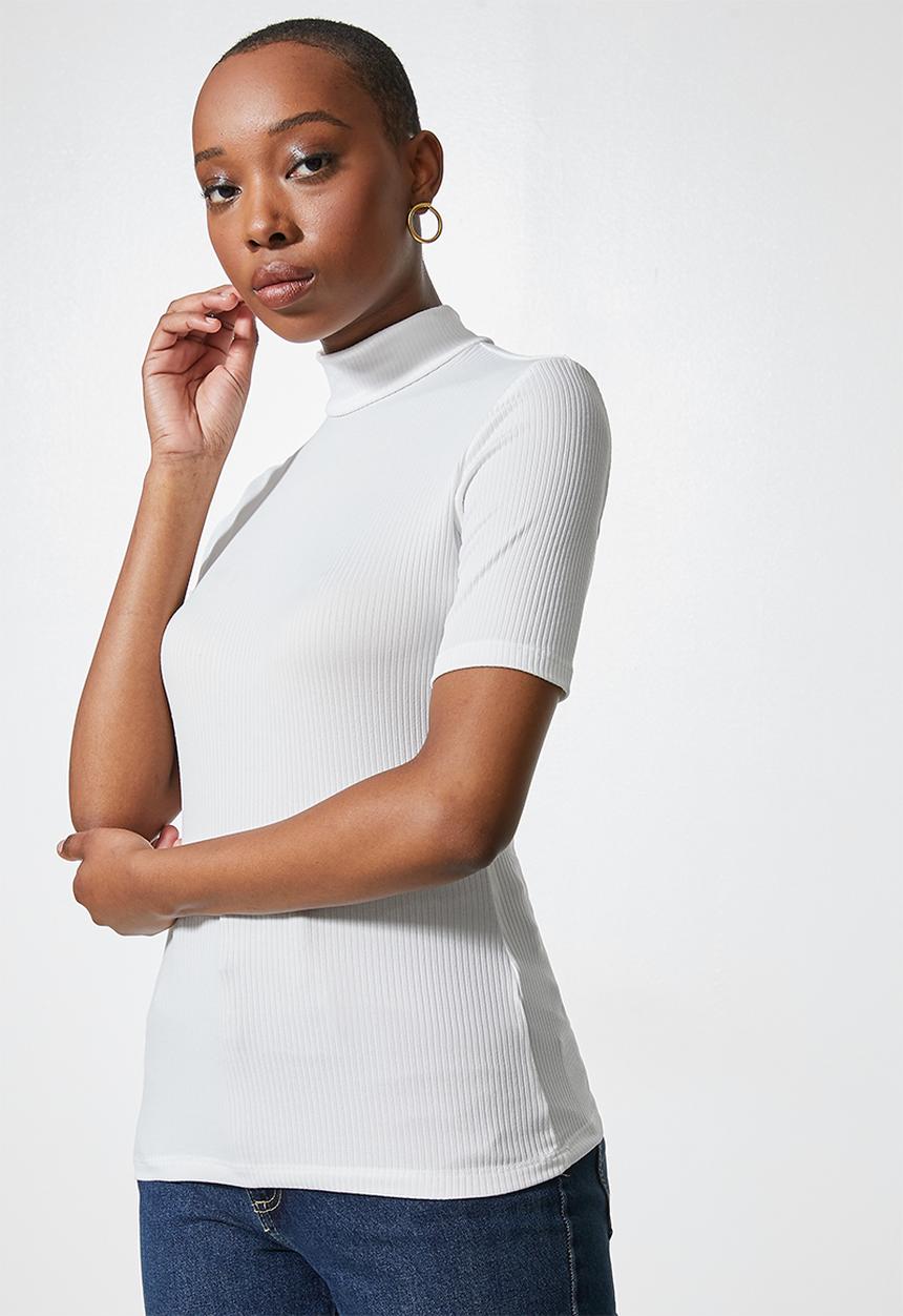 Superbalist - 2 pack fine rib funnel neck tops - choc & milk