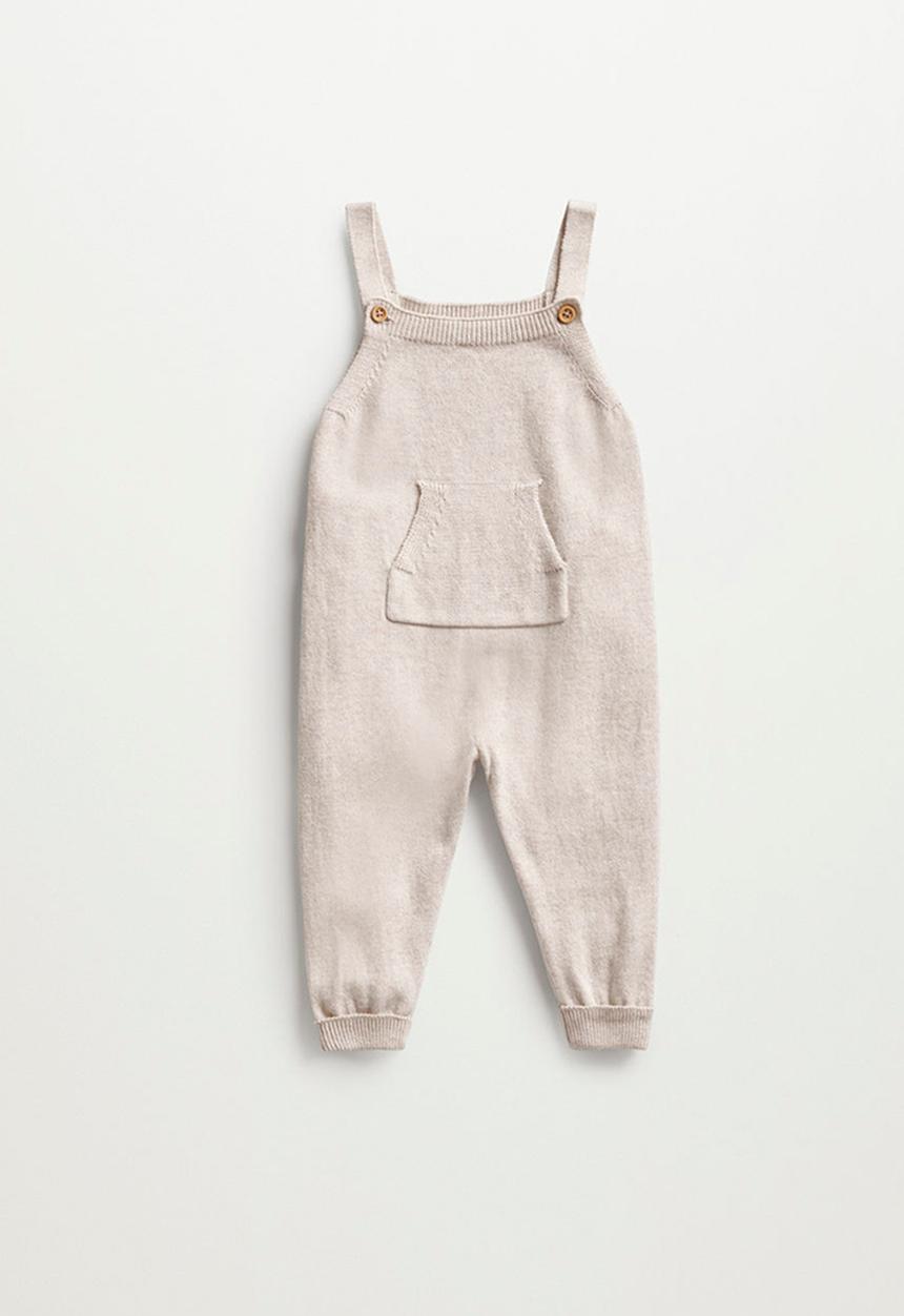 MANGO - Peto clark dungarees - beige