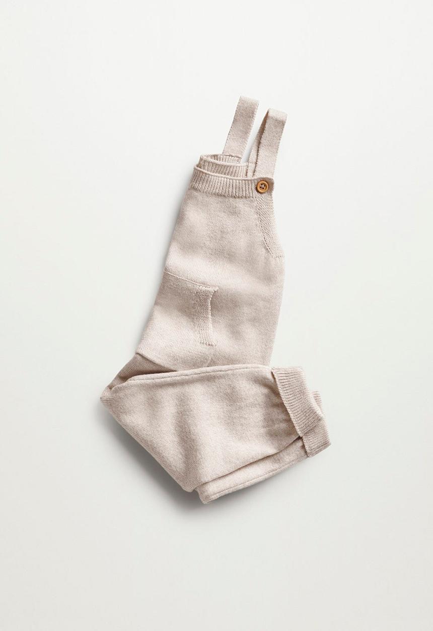 MANGO - Peto clark dungarees - beige