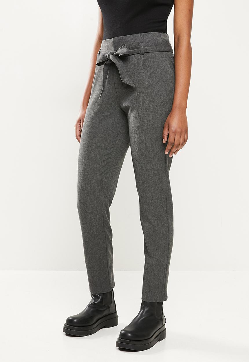 Vero Moda - Maya loose tie pant - grey