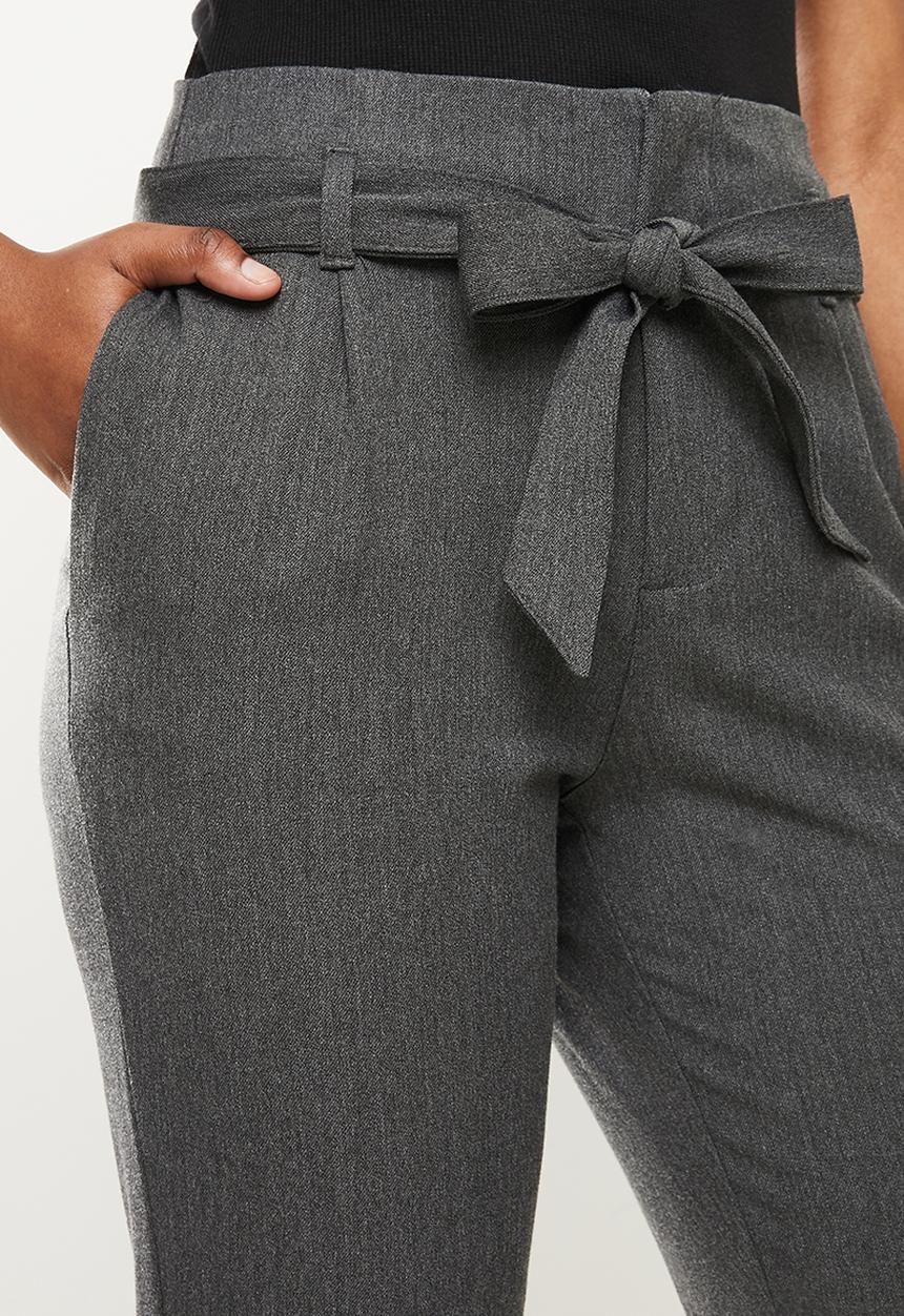 Vero Moda - Maya loose tie pant - grey