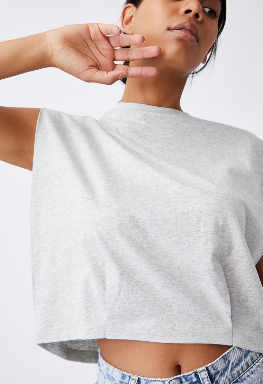 Cotton On - Form focus shoulder tank - light grey marle
