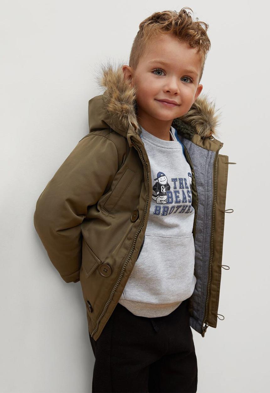 MANGO - Parka jordan - khaki