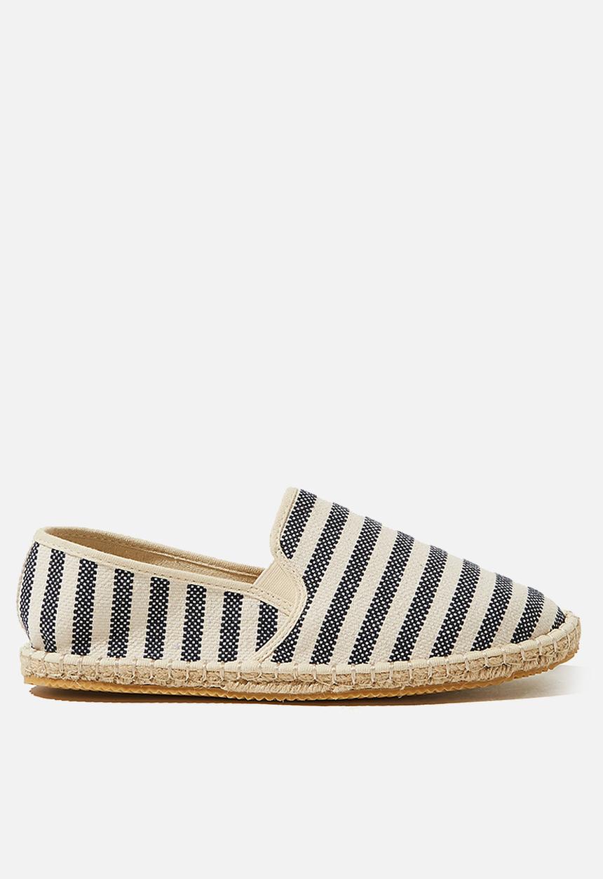 Cotton On - Noah espadrille slip-on  - natural & navy stripe