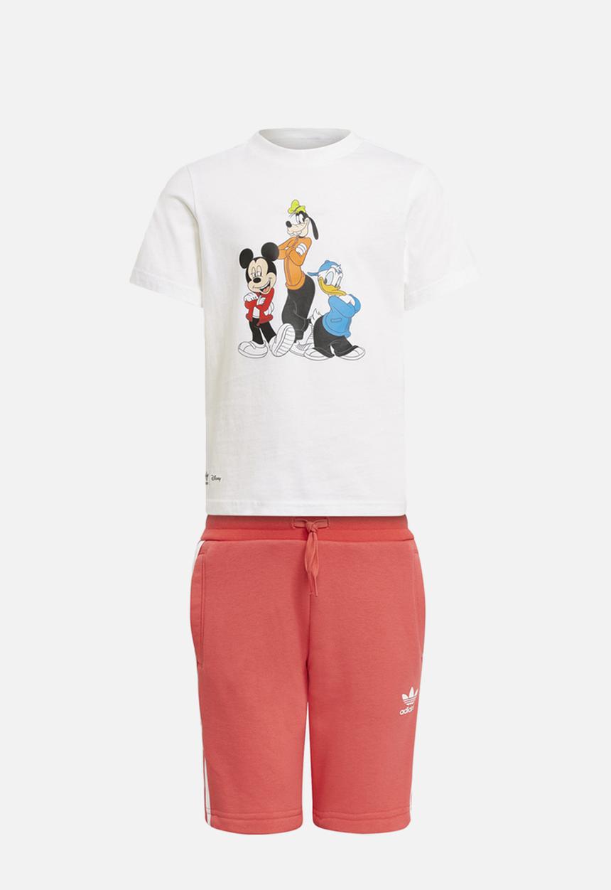 adidas Originals - Shorts & tee set - white/pink