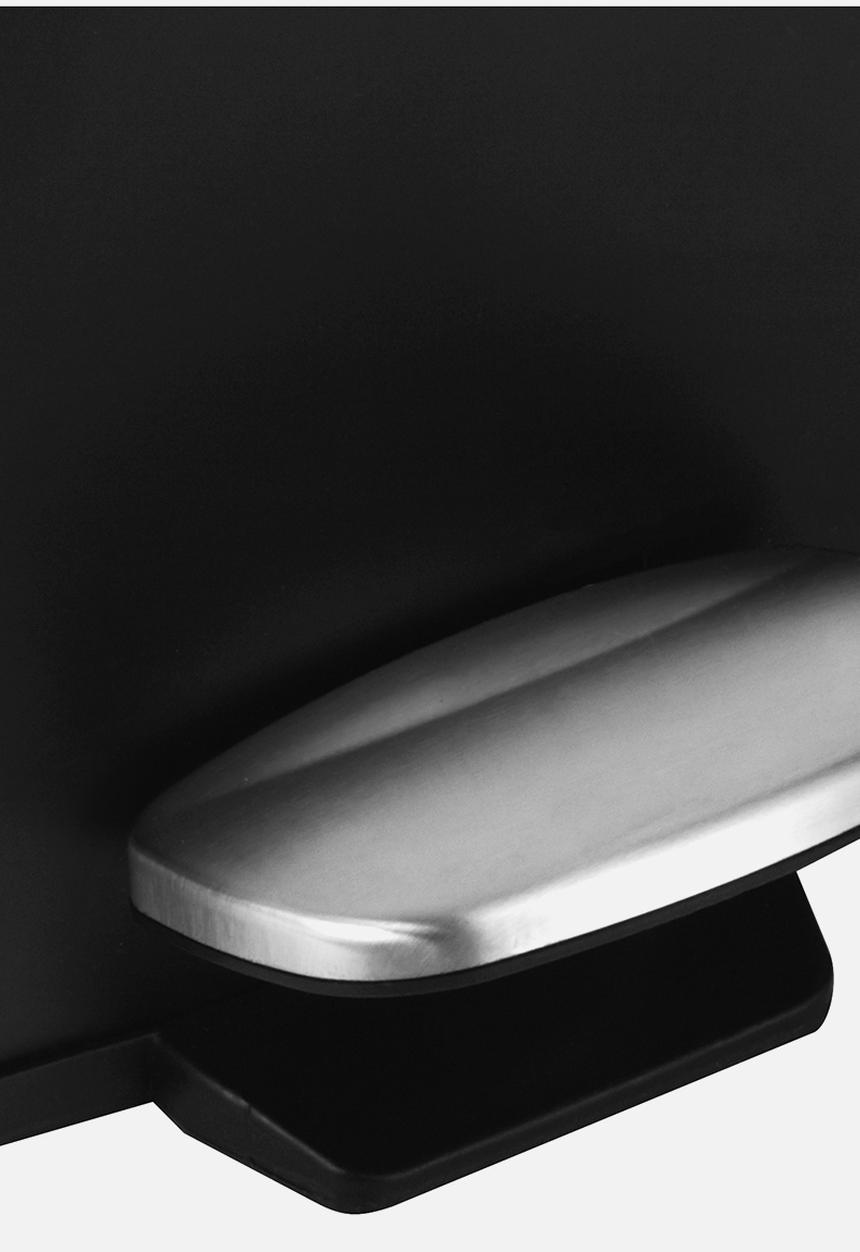 Legend - Square soft close 30lt bin - black