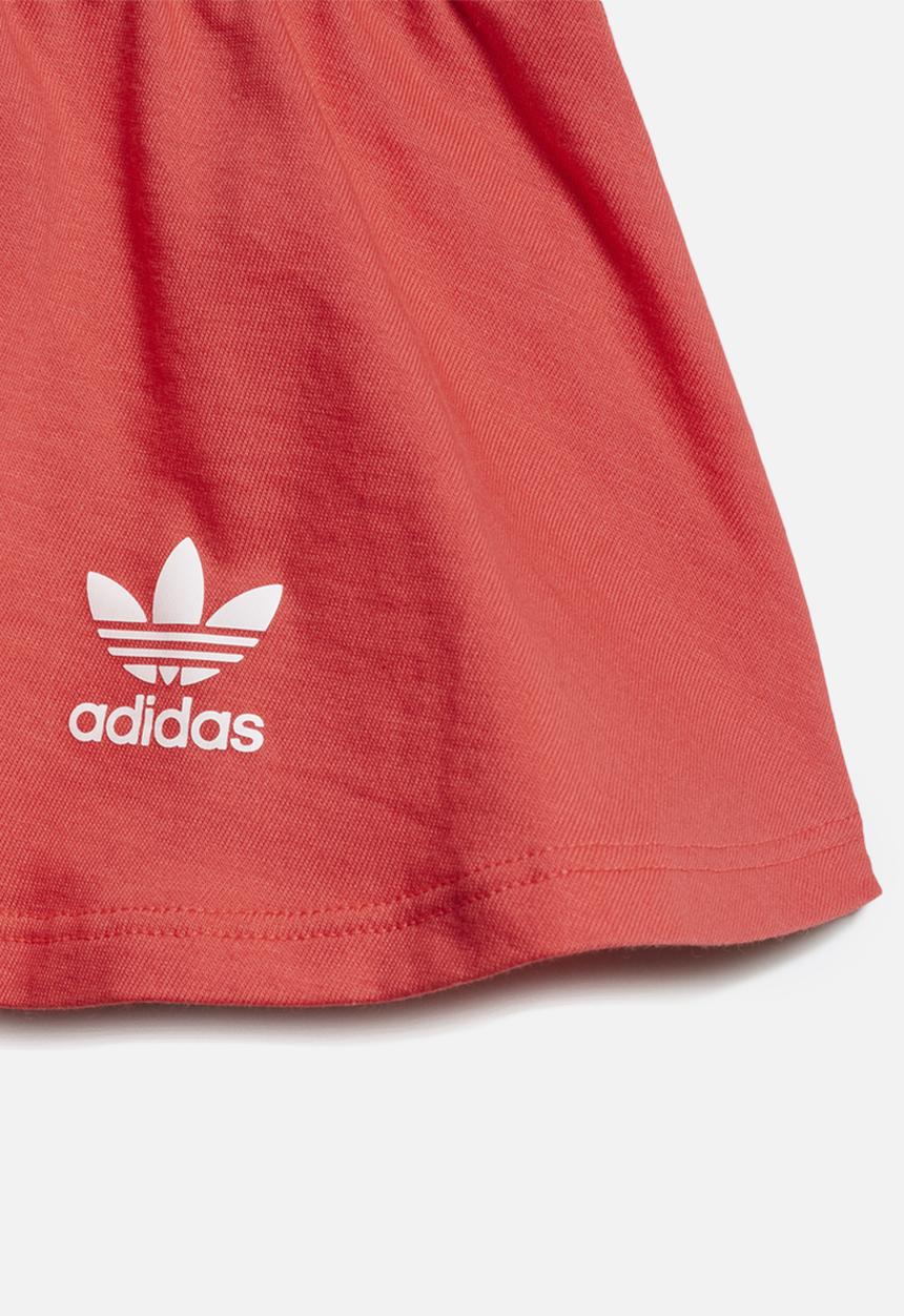 adidas Originals - Skirt & tee set - white/pink/black