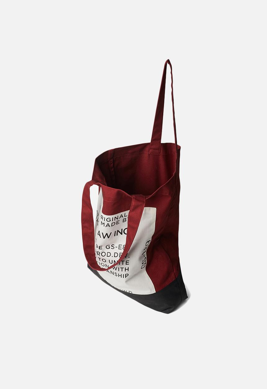 G-STAR - Canvas shopper artwork - chateaux red