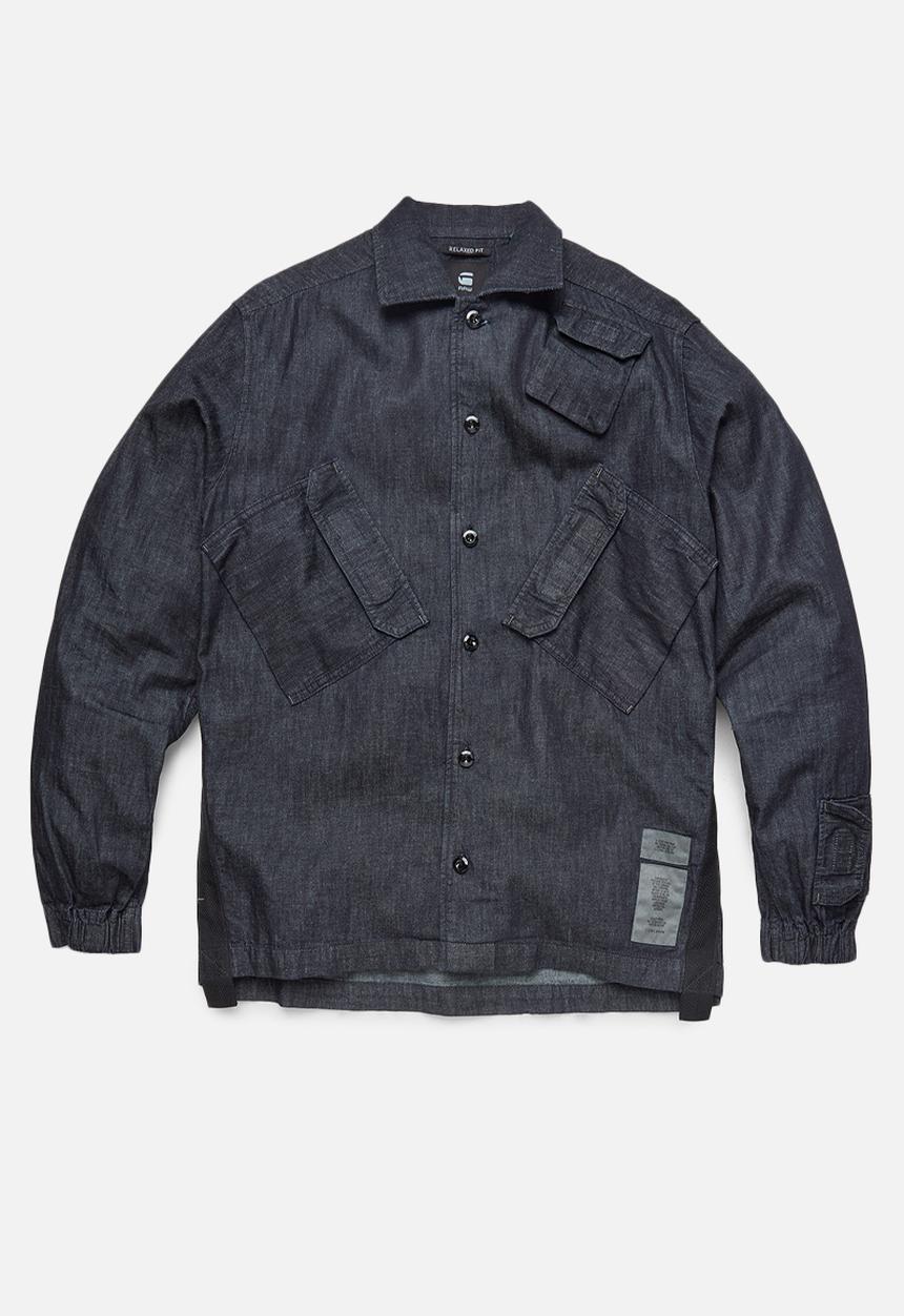 G-STAR - Multi slant pocket denim relaxed shirt  - rinsed