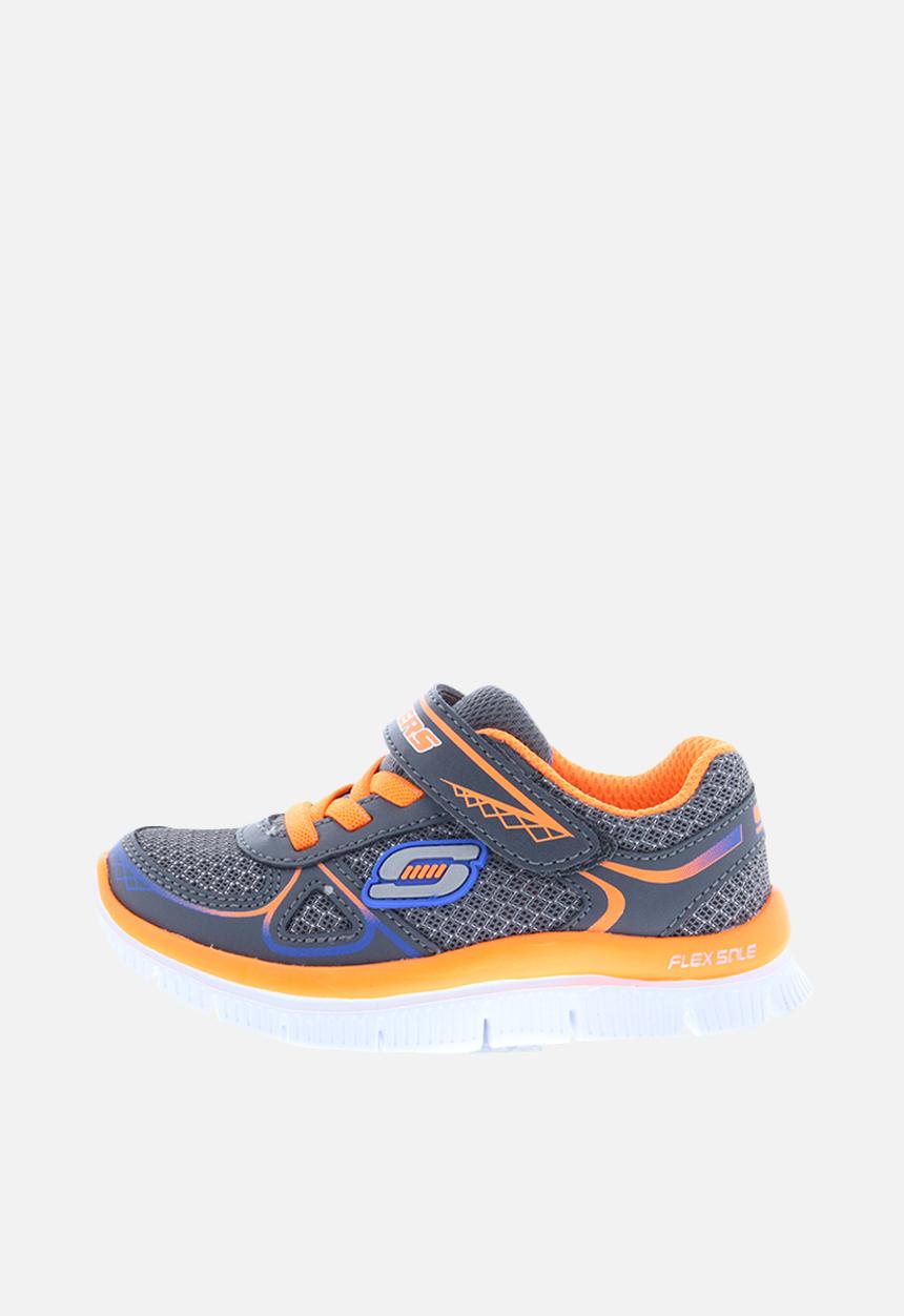 Skechers - Flex advantage - mini race - charcoal & orange