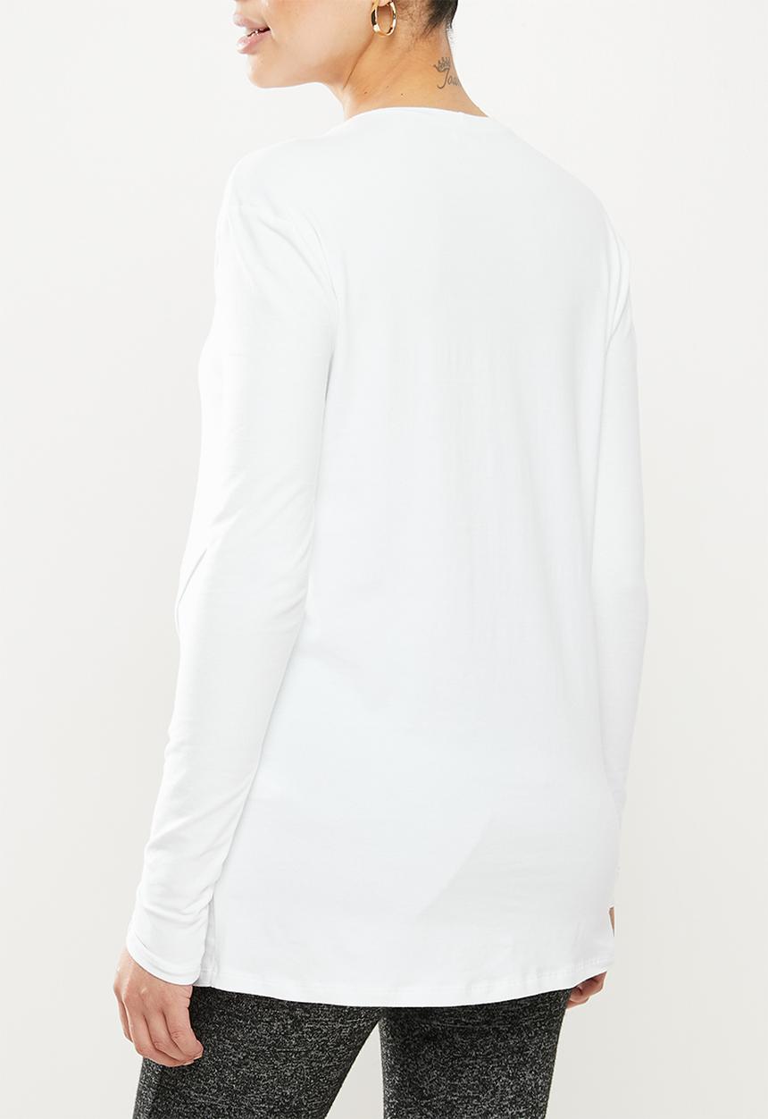 edit Maternity - Wrap front feeding tee - white