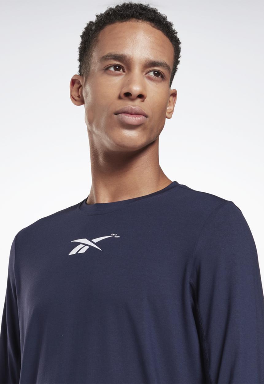 Reebok - Ts ac+dreamblend long sleeve t-shirts - vector navy