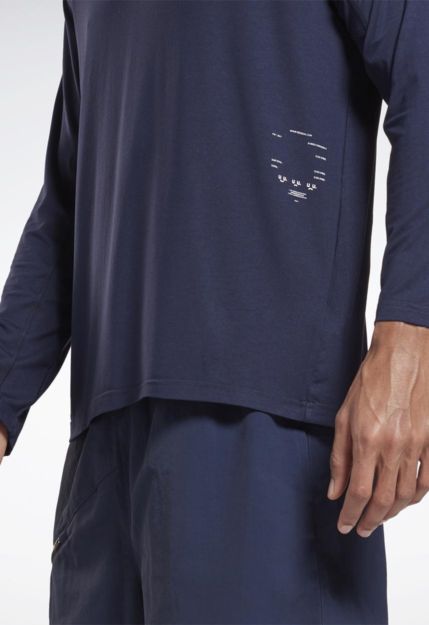 Reebok - Ts ac+dreamblend long sleeve t-shirts - vector navy