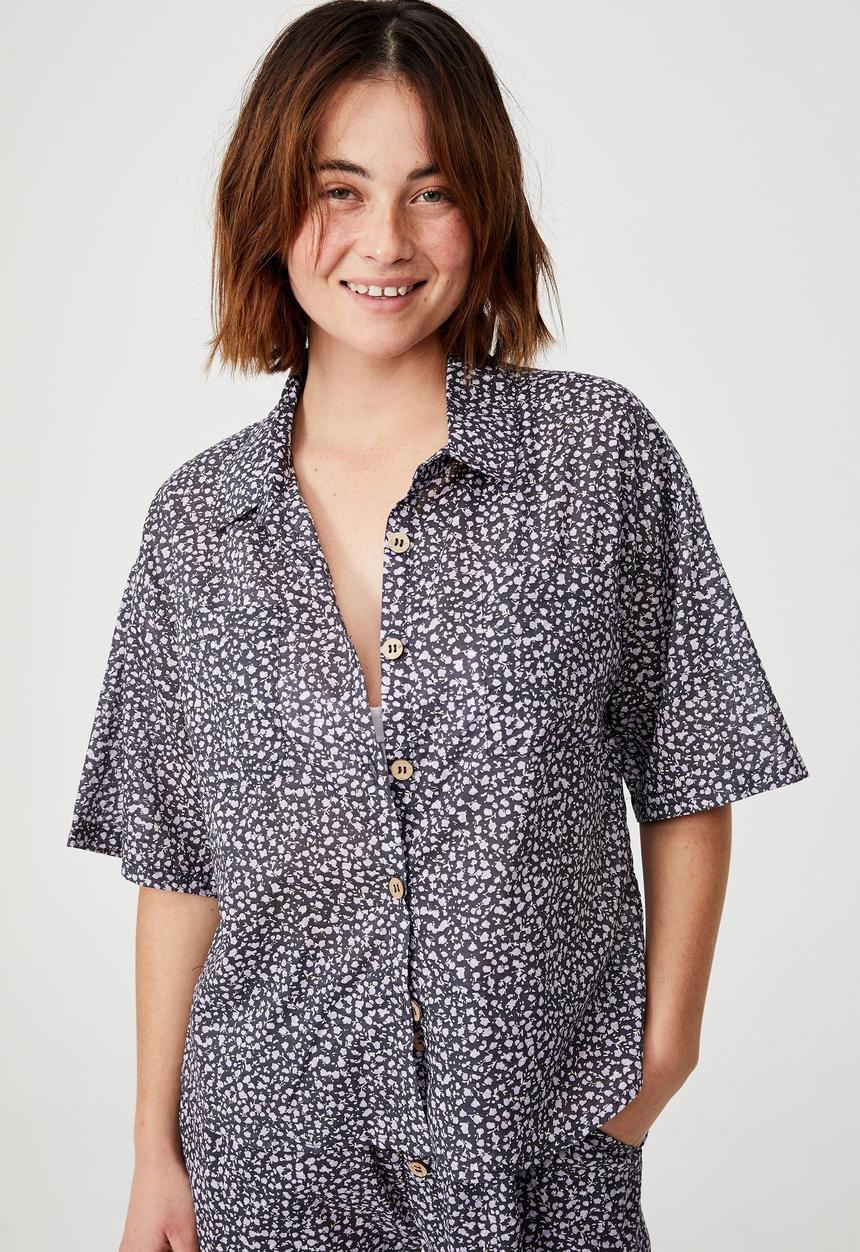 Cotton On - Bed time woven set - mini spring bud castlerock