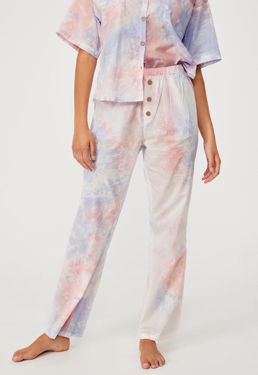 Cotton On - Bed time woven set - multi tie dye
