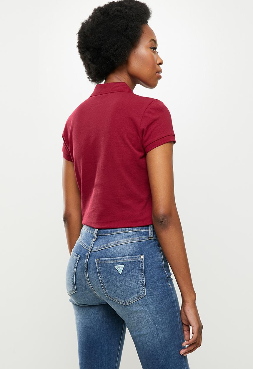 GUESS - Short sleeve classic guess polo - red