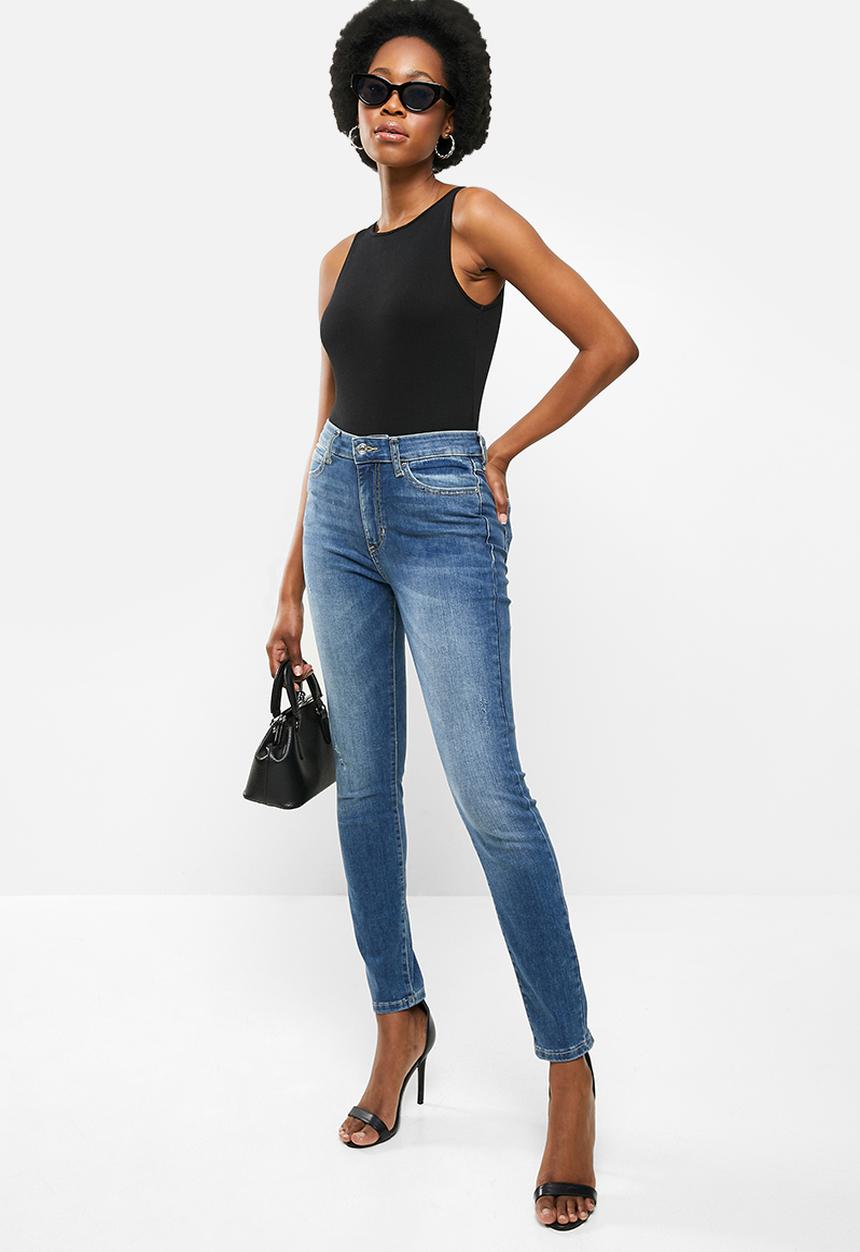 GUESS - Eco mid wash high rise - mid blue