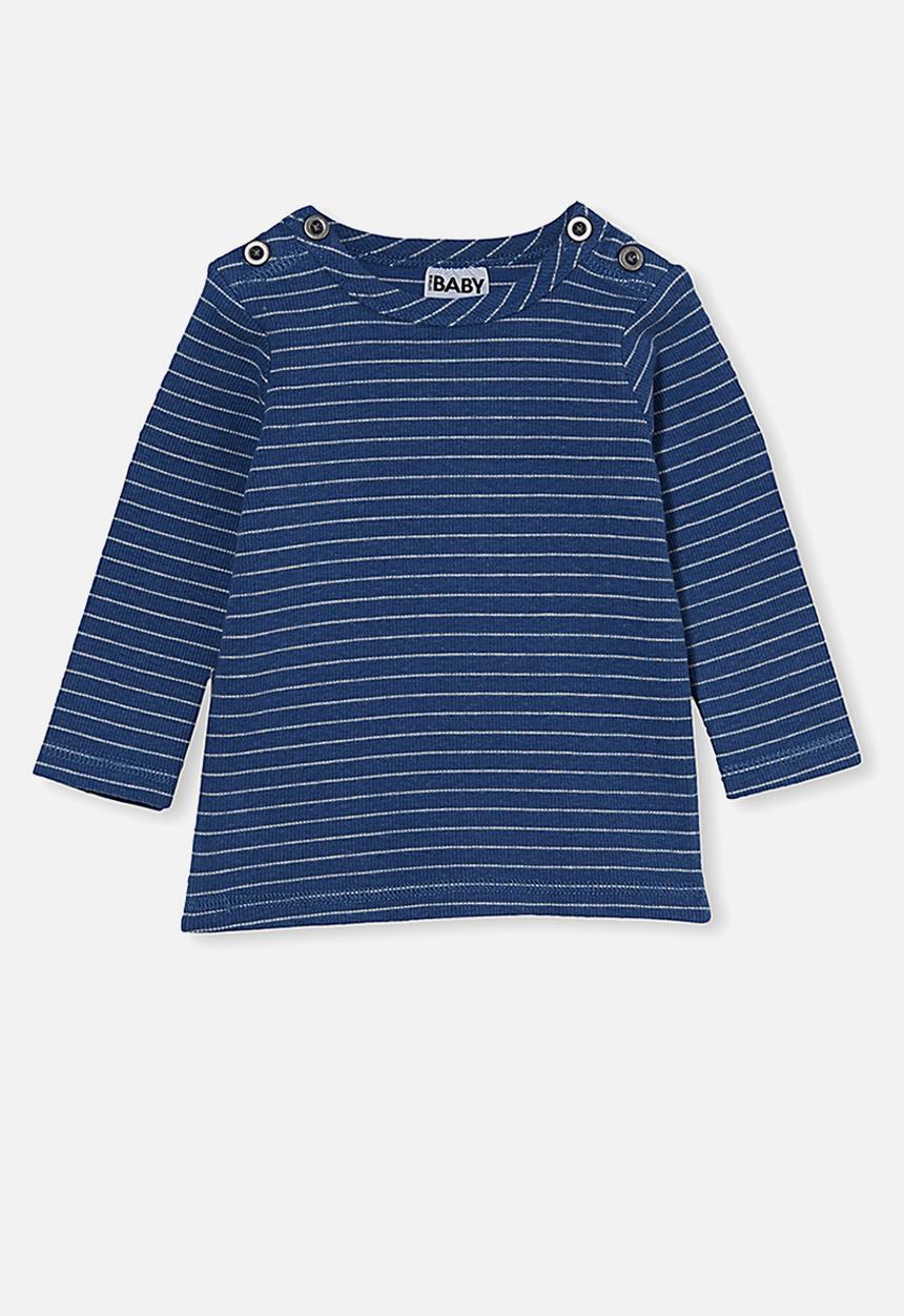 Cotton On - David long sleeve top - petty blue/rainy day