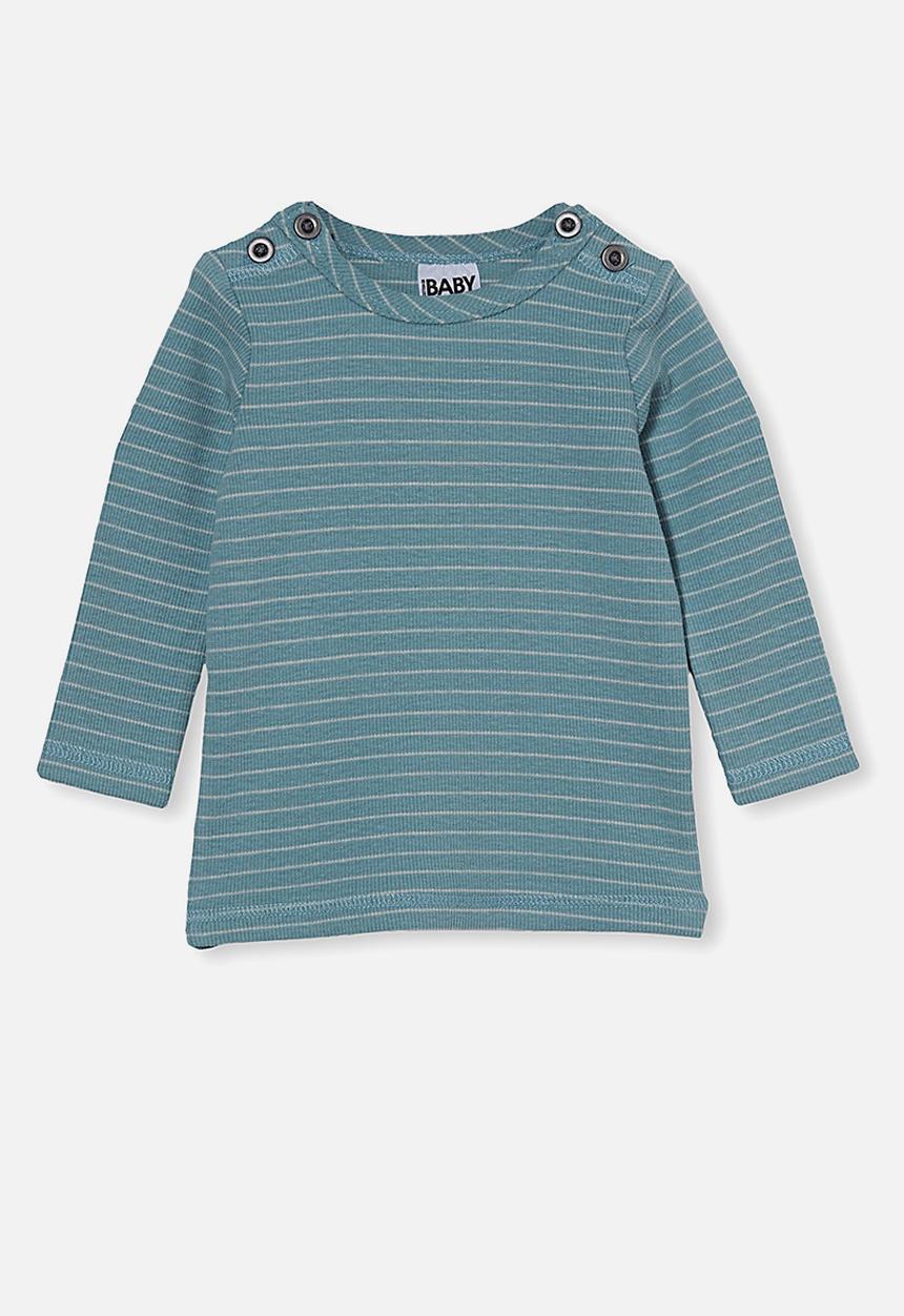 Cotton On - David long sleeve top - rusty aqua/rainy day