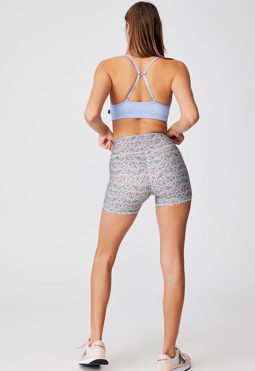 Cotton On - Workout yoga crop - serenity texture