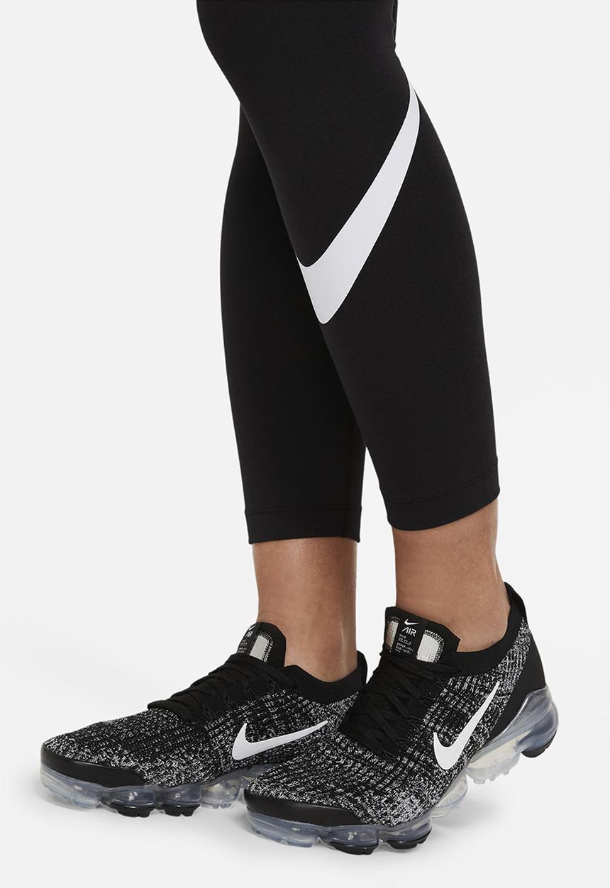 Nike - Nike sportswear eessntial gx mr legging swsh - black/white