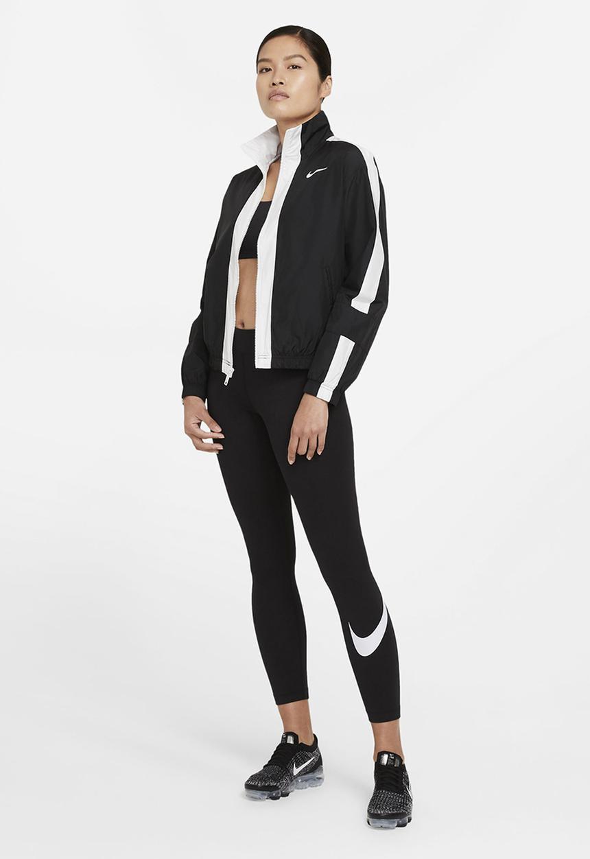 Nike - Nike sportswear eessntial gx mr legging swsh - black/white
