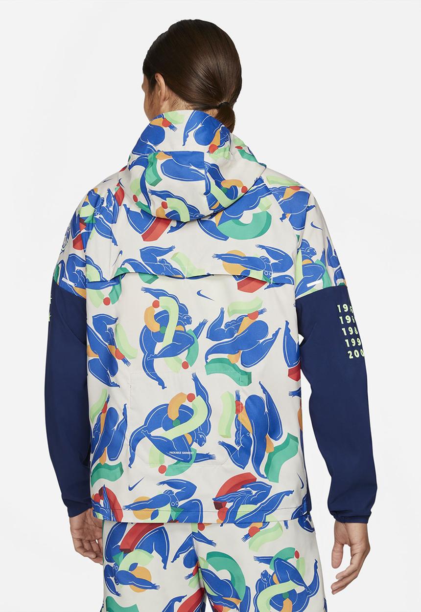 Nike - M nk windrunner jkt artist - desert sand/blue void/reflective silver