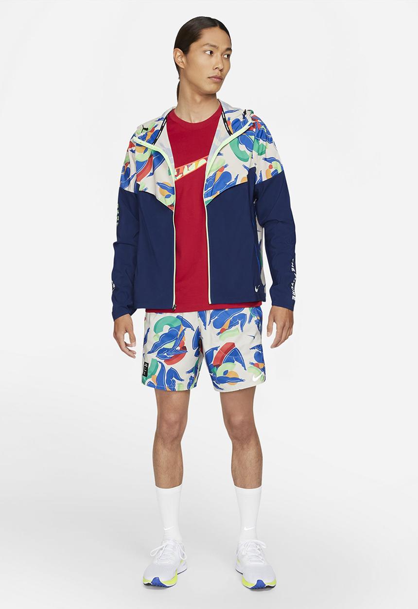 Nike - M nk windrunner jkt artist - desert sand/blue void/reflective silver