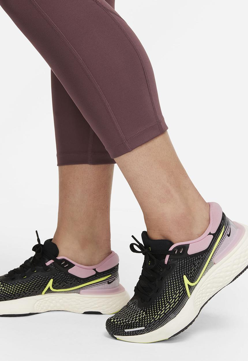 Nike - Nike df fast crop leggings - dark wine/reflective silver