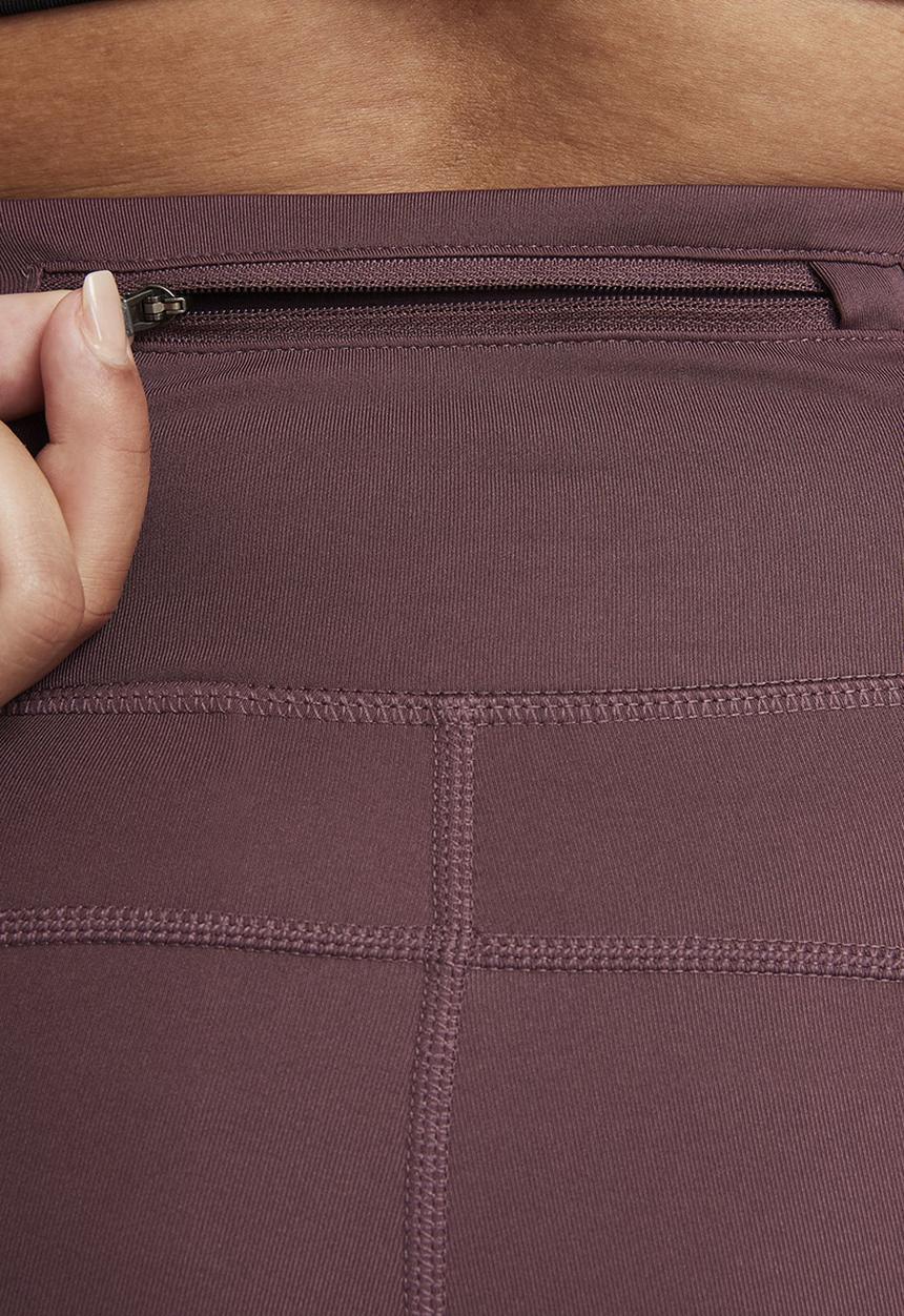 Nike - Nike df fast crop leggings - dark wine/reflective silver