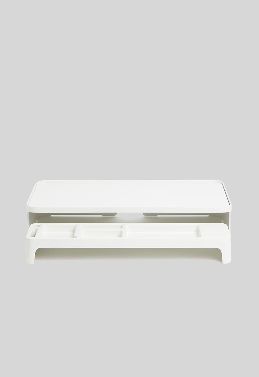 Litem - Monitor stand & desk organiser stand - white
