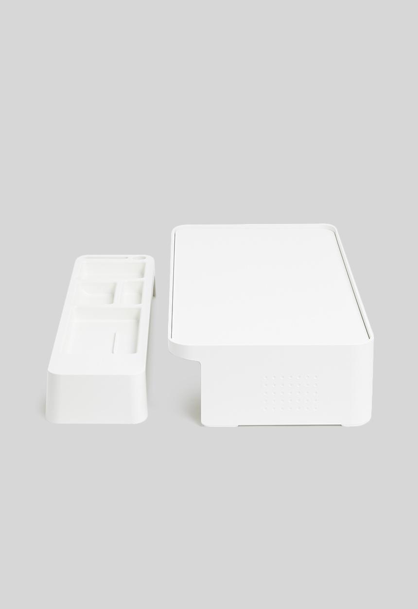 Litem - Monitor stand & desk organiser stand - white