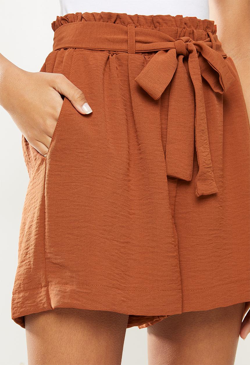 ONLY - Lavender paperbag shorts - arabian spice